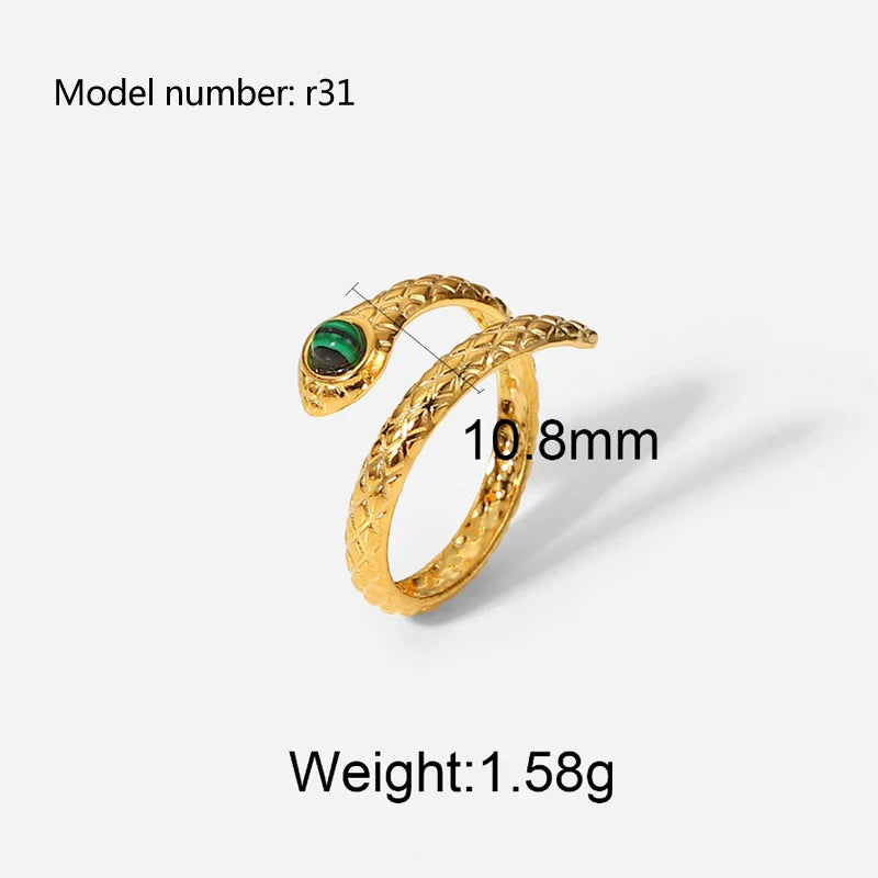 Snake Zircon Ring