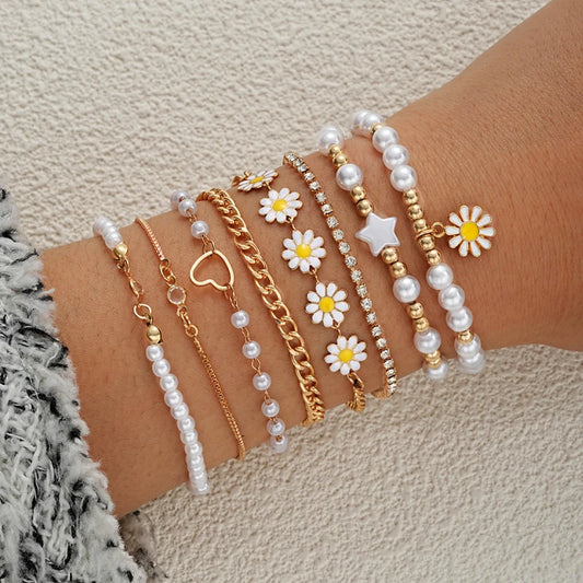 Flower Pendant Bracelet