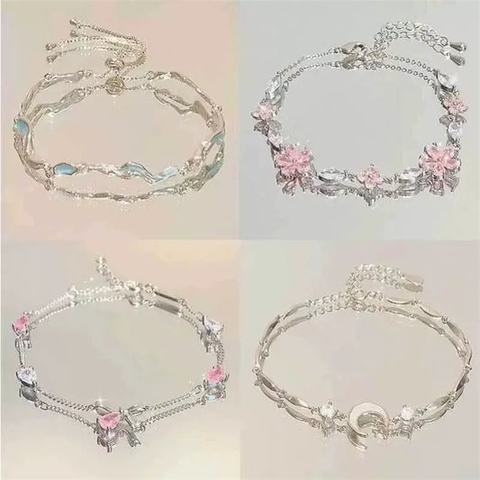 Crystal Flowers Bracelet