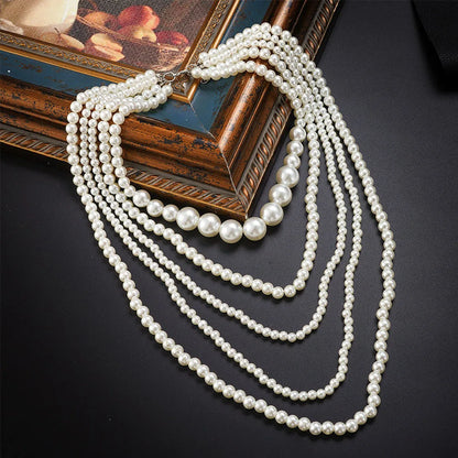 Multilayer Pearl Necklace