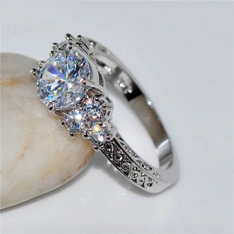 Silver Zircon Ring