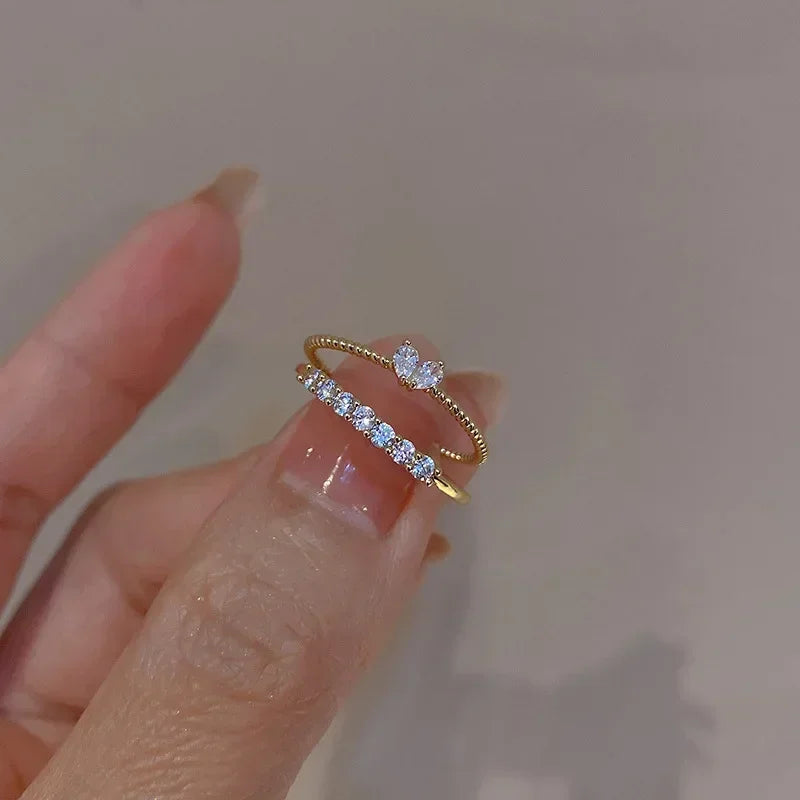 Zircon Heart Ring