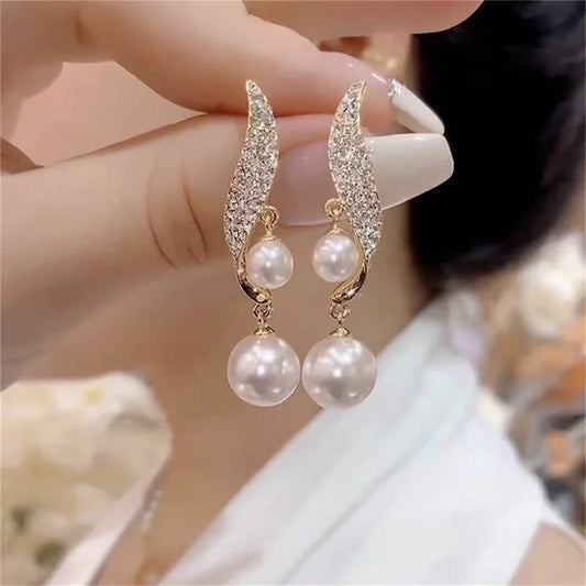 Double Pearl Earrings