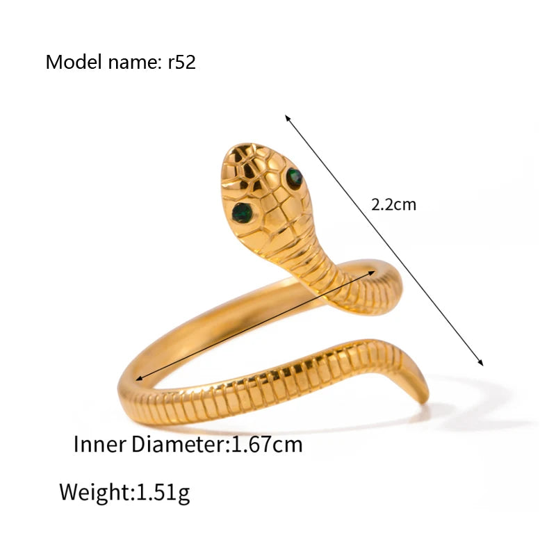 Snake Zircon Ring