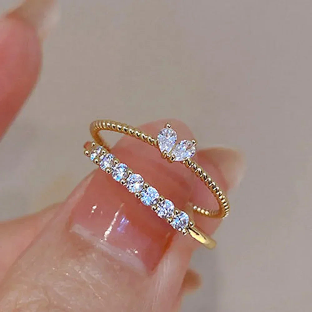 Zircon Heart Ring